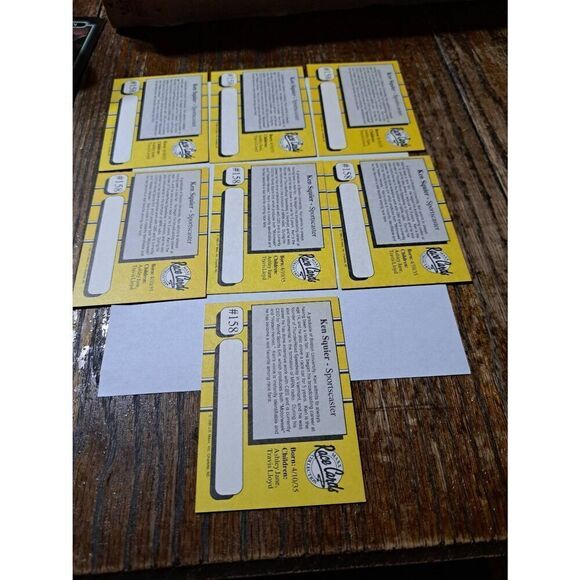 Vintage Lot 7 1990 JR Maxx Ken Squier Trading Card 158 Winston Cup Nascar Lot2 - Picture 2 of 2